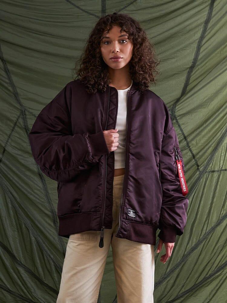 WOMEN'S OVERSIZED MA-1 MOD BOMBER JACKET Product Image