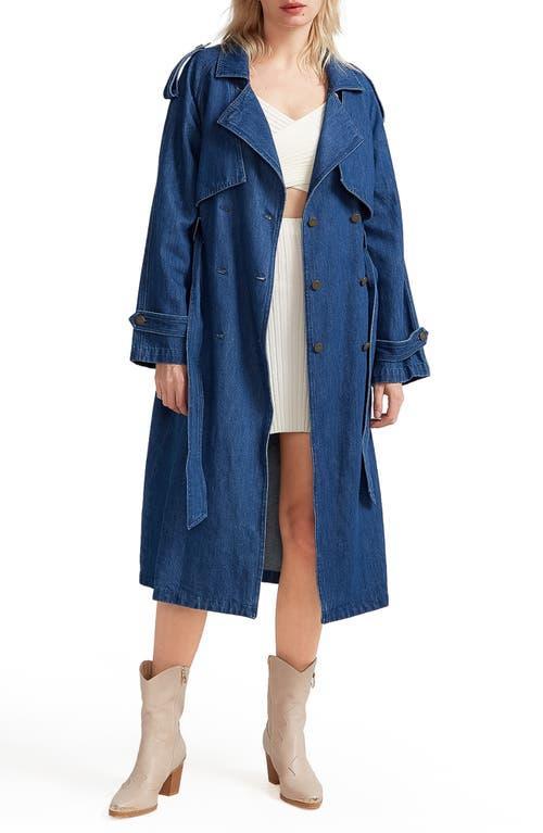 Belle & Bloom Womens Wild Skies Denim Trench Product Image