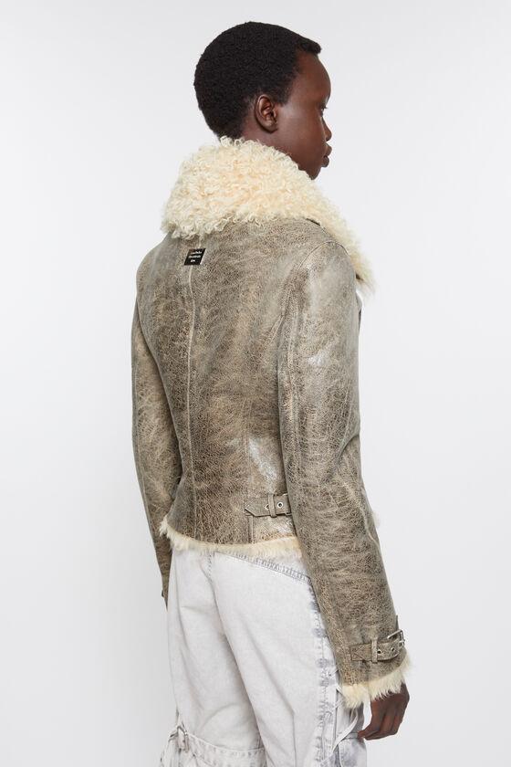 Leather shearling jacket Product Image