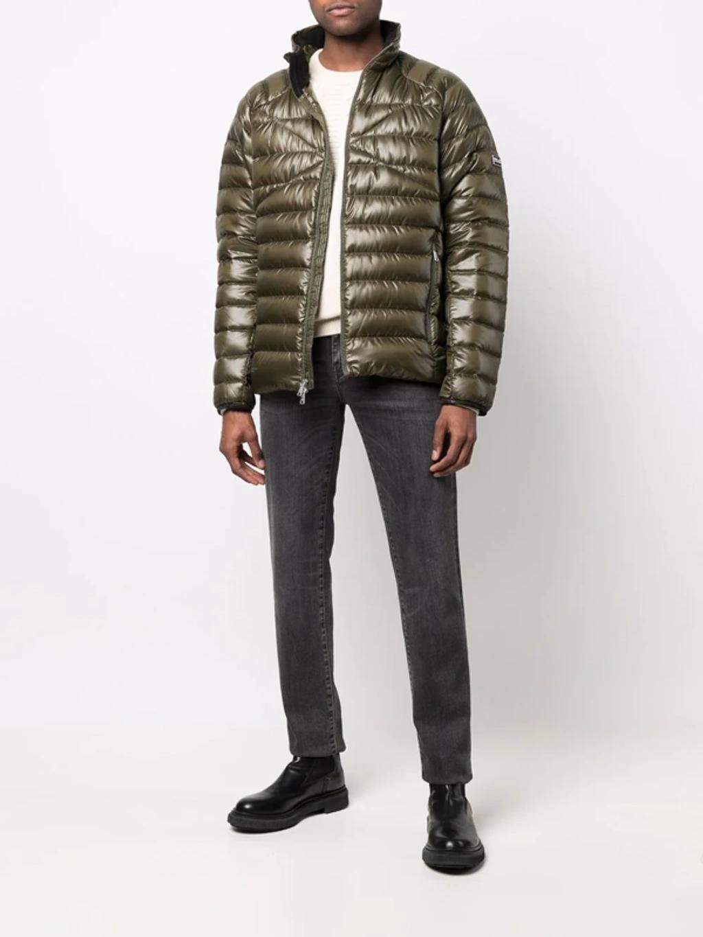 Padded Zip-up Jacket In Grün Product Image