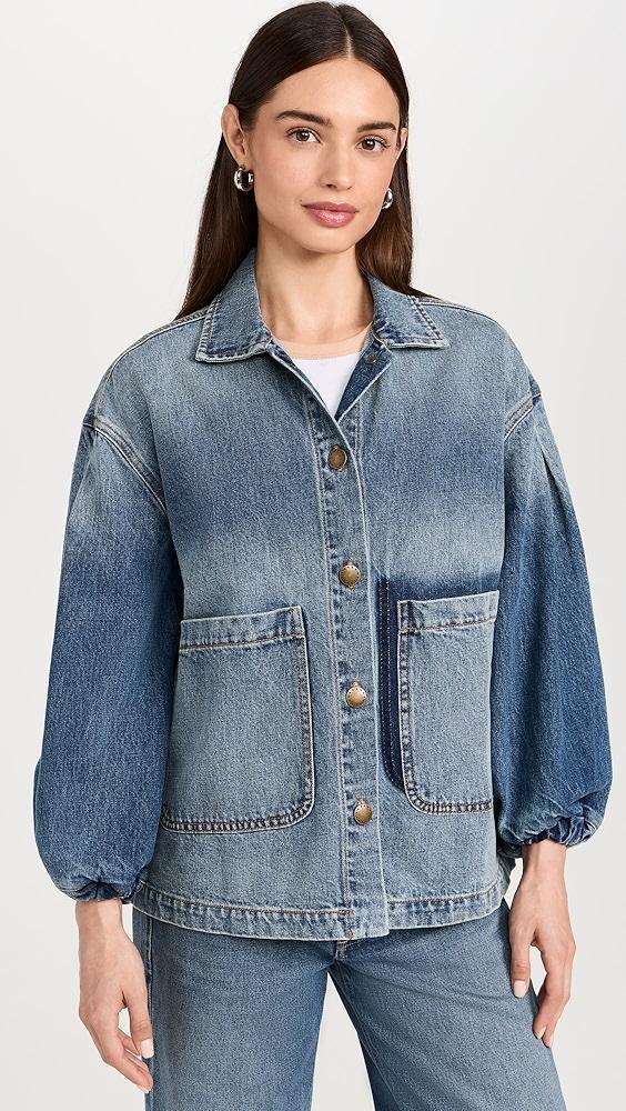 THE GREAT. The Blouson Sleeve Chore Jacket | Shopbop Product Image