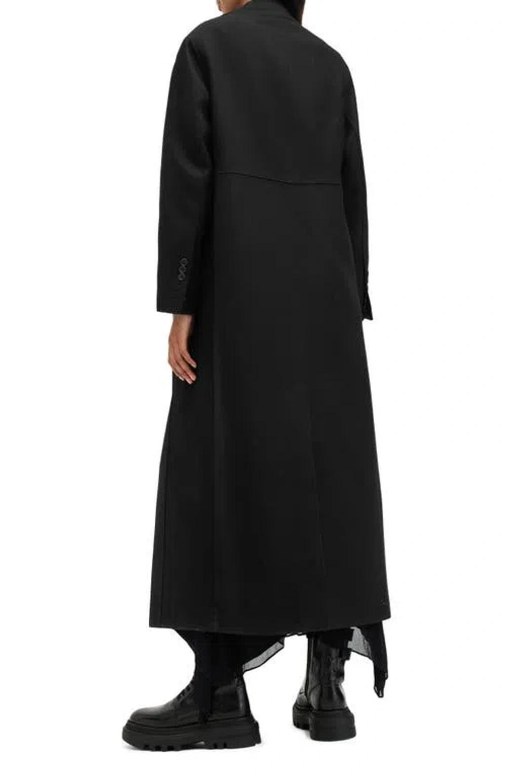 Blaize Longline Wool Blend Coat In Black Product Image