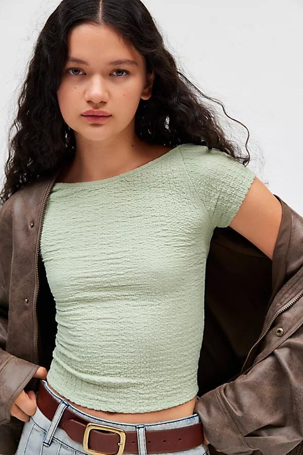 Silence + Noise Nadia Textured Open Back Top Womens at Urban Outfitters Product Image