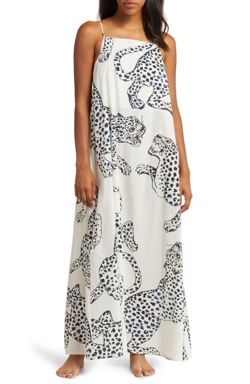 Womens Jag-Print Cotton Nightie Product Image