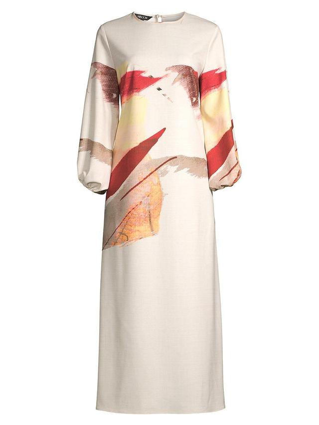 Misook Painted Sunset Long Sleeve Maxi Dress Product Image