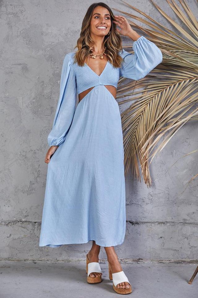 Rhythm Time Maxi Dress Blue Product Image