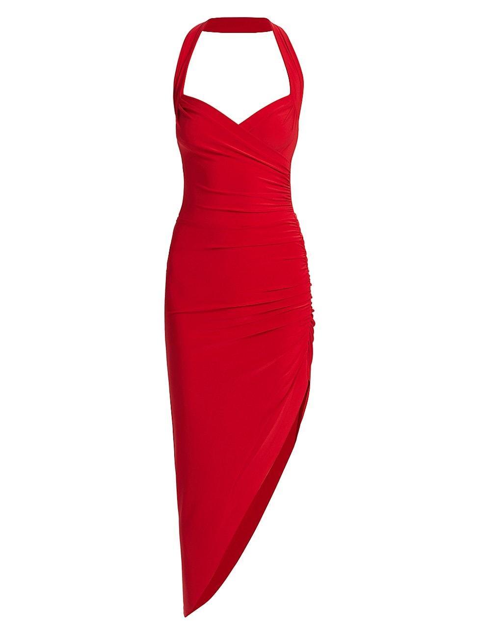 Womens Cayla Side-Drape Halter Gown product image