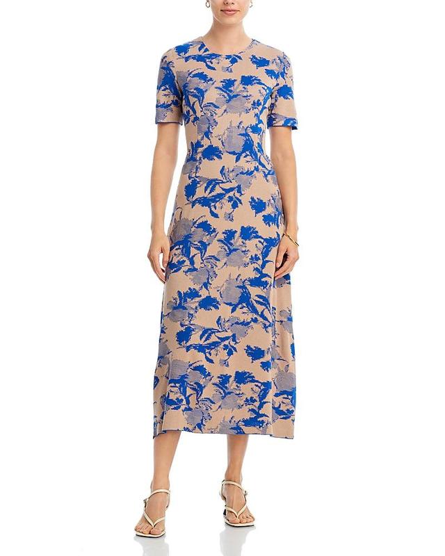 Misook Floral Jacquard A-Line Dress Product Image