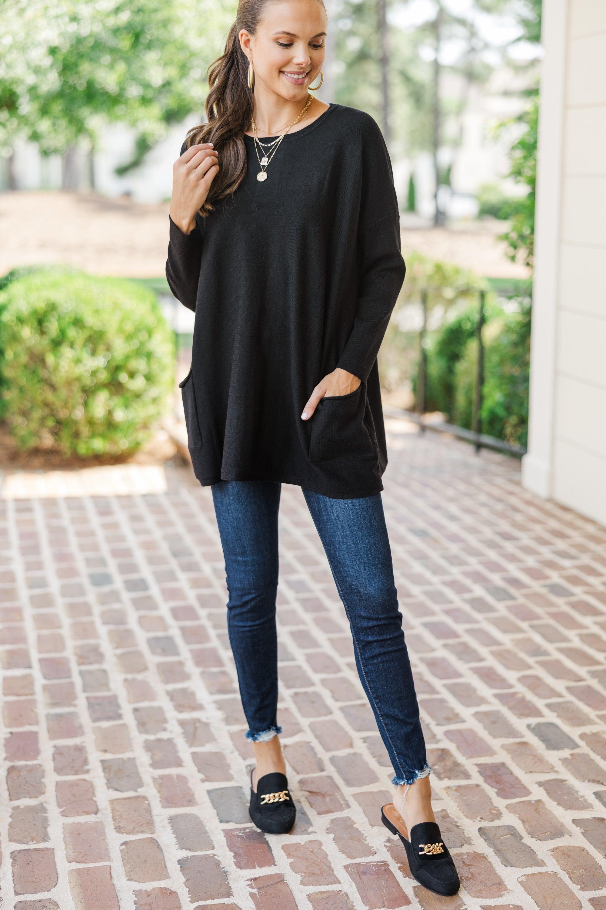 Loving My Life Black Pocket Tunic Female Product Image