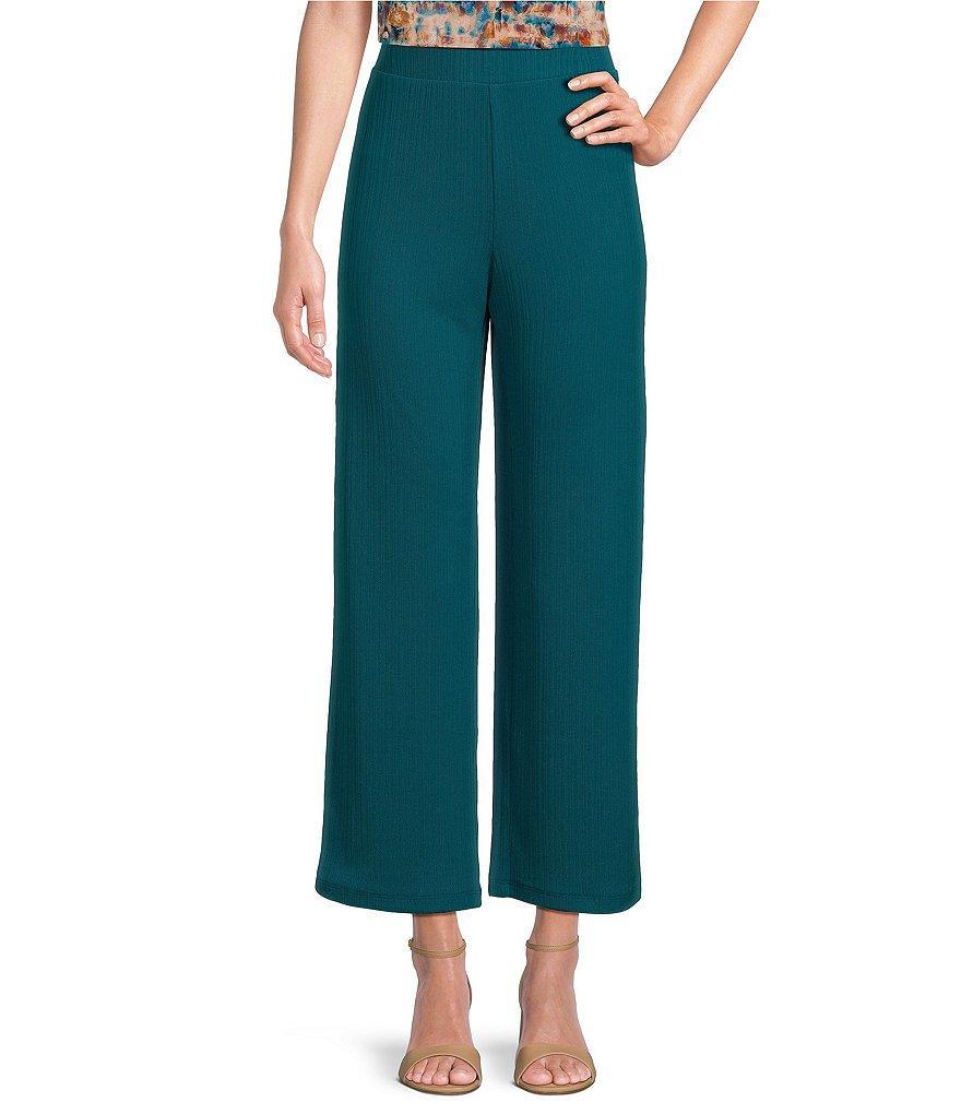 Investments Soft Separates Wide Leg Elastic Waist Mid Rise Ribbed Pull-On Pants Product Image