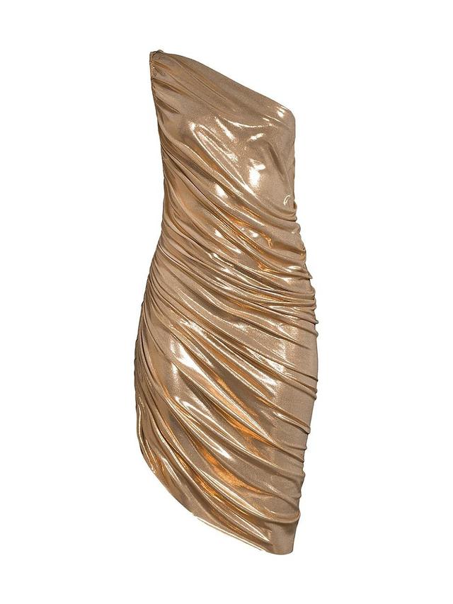 Womens Diana Metallic One-Shoulder Minidress Product Image