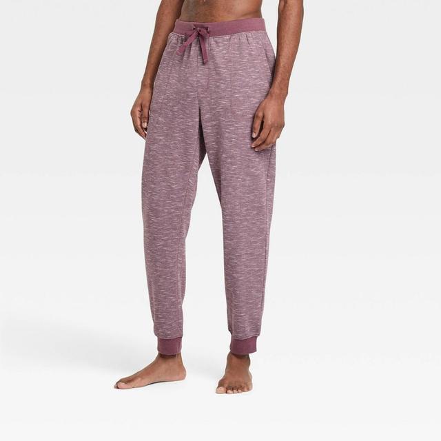 Mens Doubleknit Jogger Pajama Pants - Goodfellow & Co Purple L Product Image