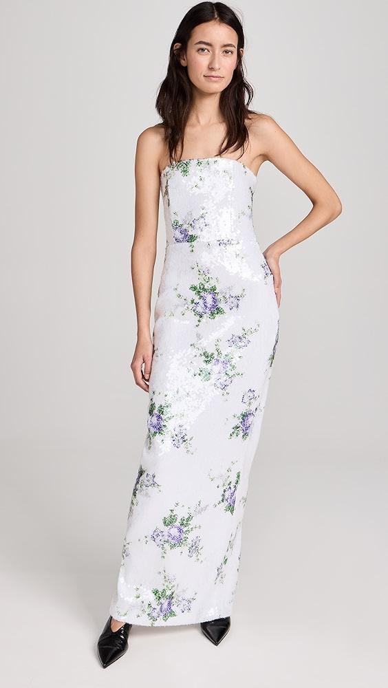 Tanner Fletcher Marilyn Floral Sequin Strapless Dress | Shopbop Product Image