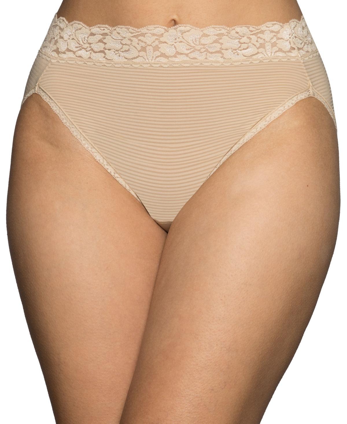 Vanity Fair Womens Flattering Lace Hi-Cut Panty Underwear 13280, extended sizes available Product Image