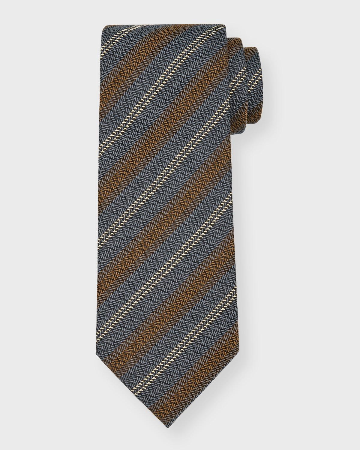 Brioni Stripe Silk Tie Product Image