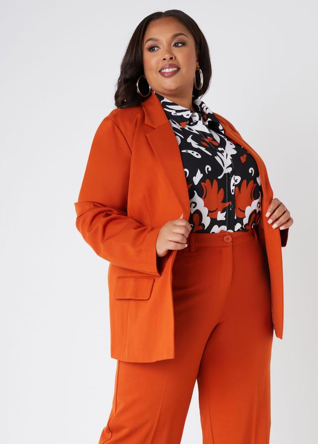 Plus Size Notch Lapel Blazer Ashley Stewart Product Image