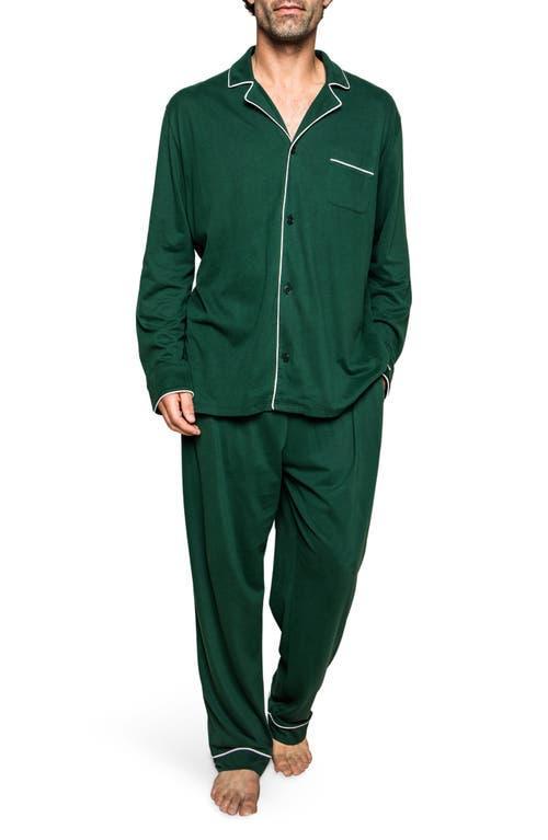 Petite Plume Mens Luxe Pima Evergreen Pajamas Product Image