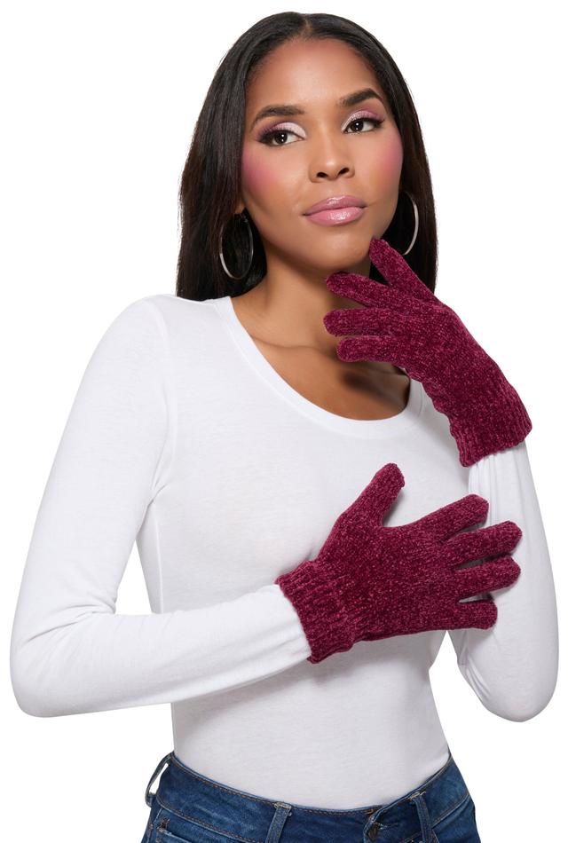 Womens Chenille Gloves Product Image