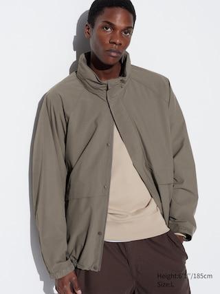 Windproof Stand Blouson with Water-Repellent Brown 2XL UNIQLO US Product Image