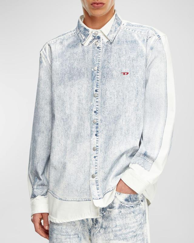 Mens Trompe Loeil Denim Shirt Product Image