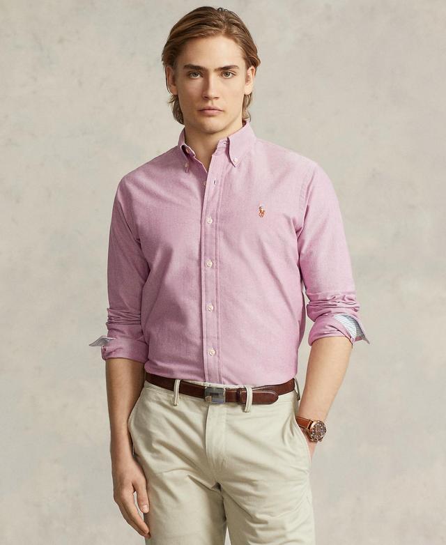 Polo Ralph Lauren Mens Garment-Dyed Oxford Shirt - Crimson Product Image