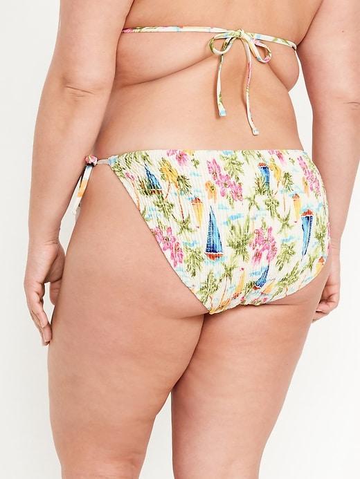 Mid-Rise String Bikini Swim Bottoms Product Image