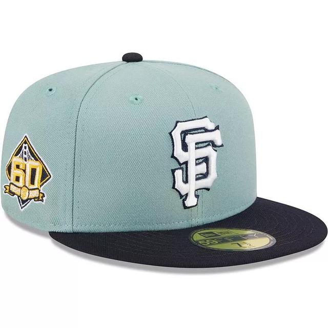 Mens New Era Blue/Navy San Francisco Giants Beach Kiss 59FIFTY Fitted Hat Product Image