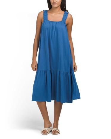 Ruched Strap Midi Dress for Women product image