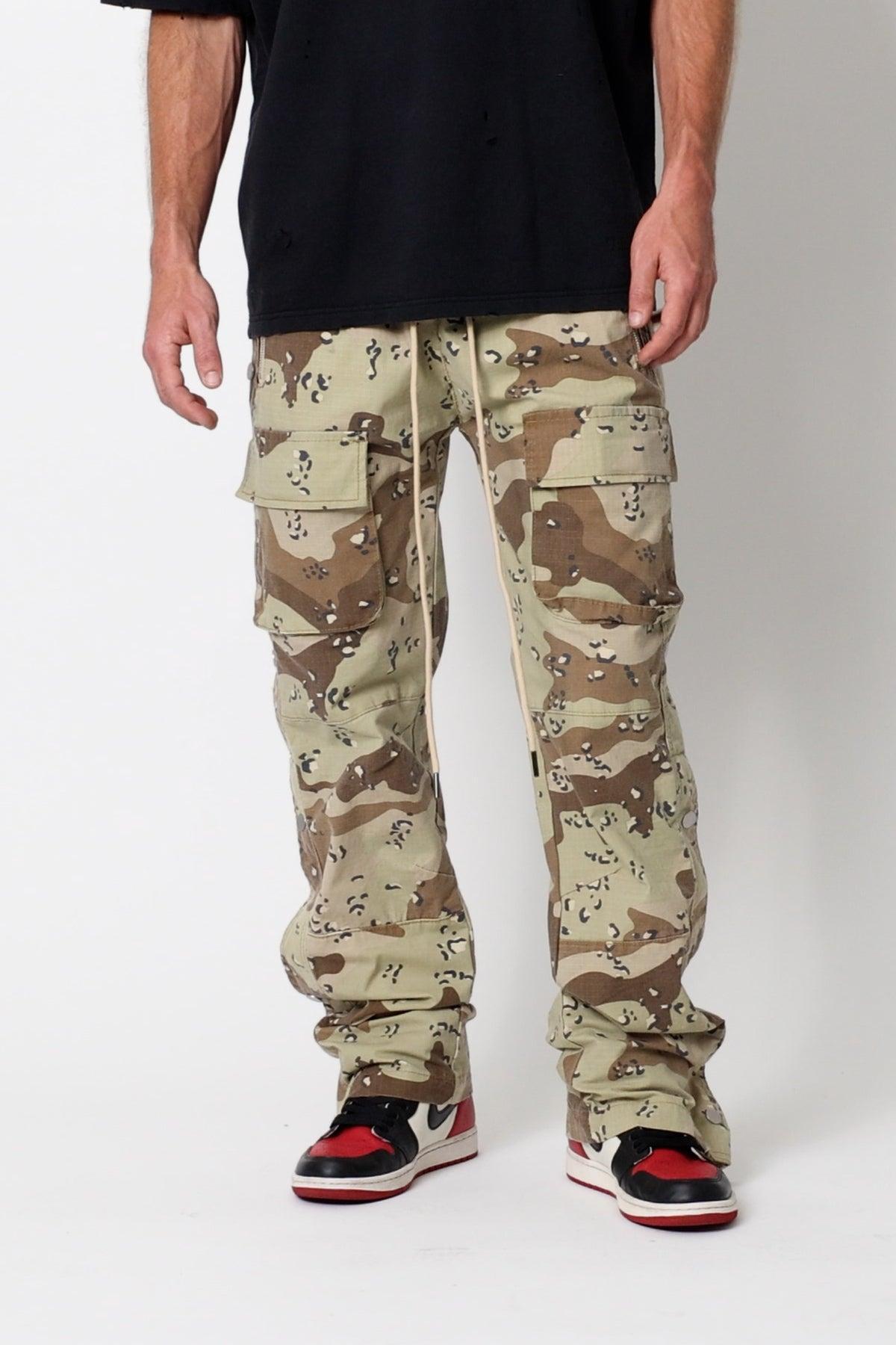 Snap Front Cargo Pants - Desert Camo Product Image