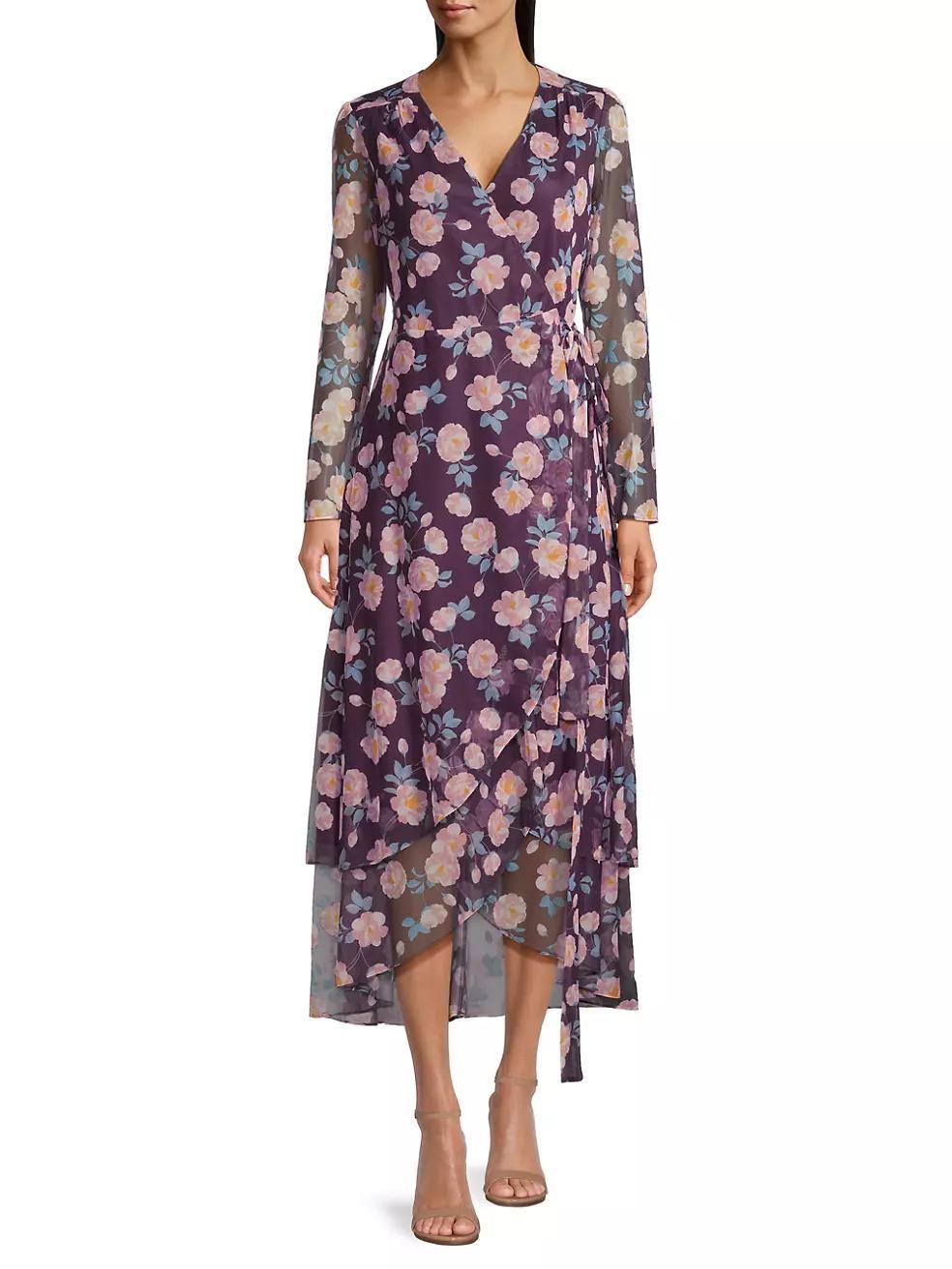 Floral Wrap Maxi Dress Product Image