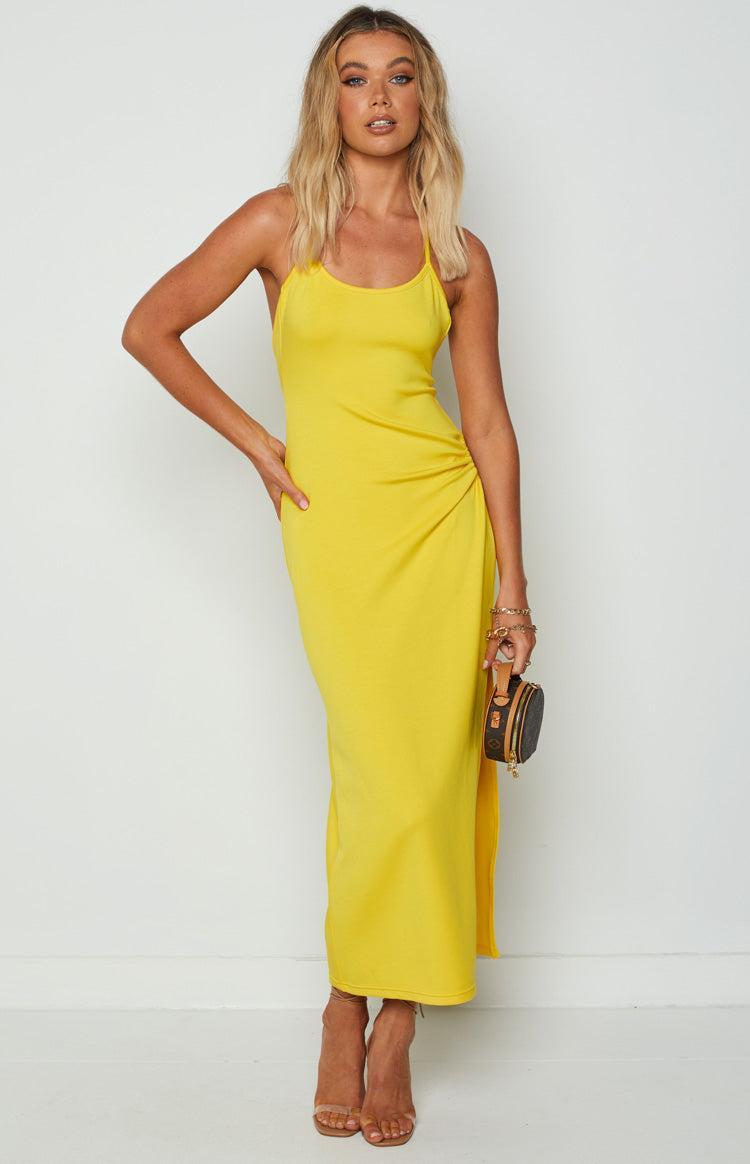 Lila Yellow Midi Dress Product Image