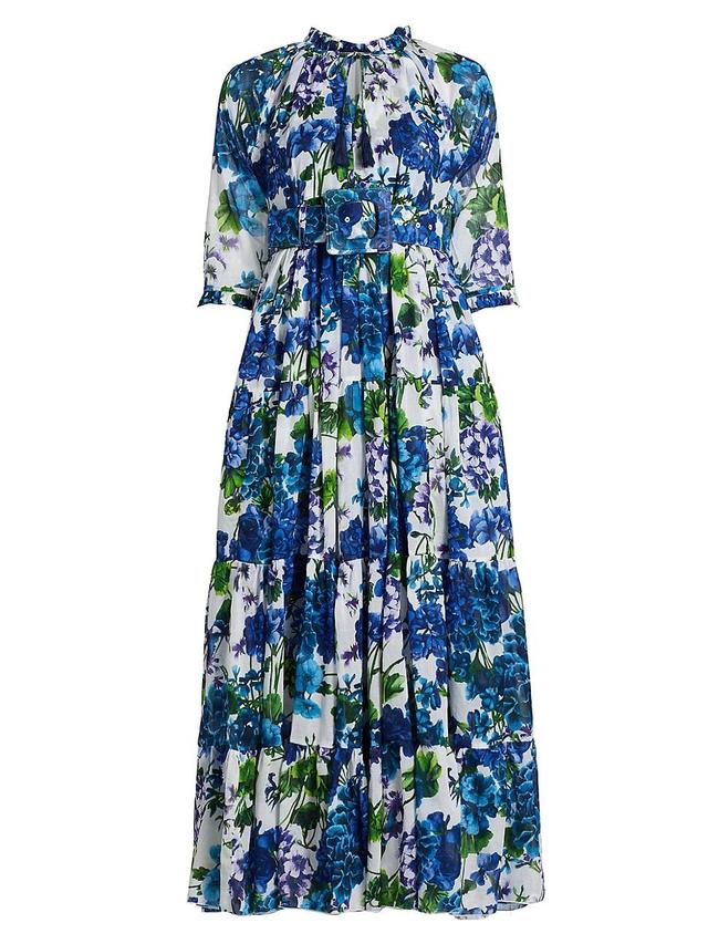 Womens Eden Floral Cotton Tiered Maxi Dress Product Image