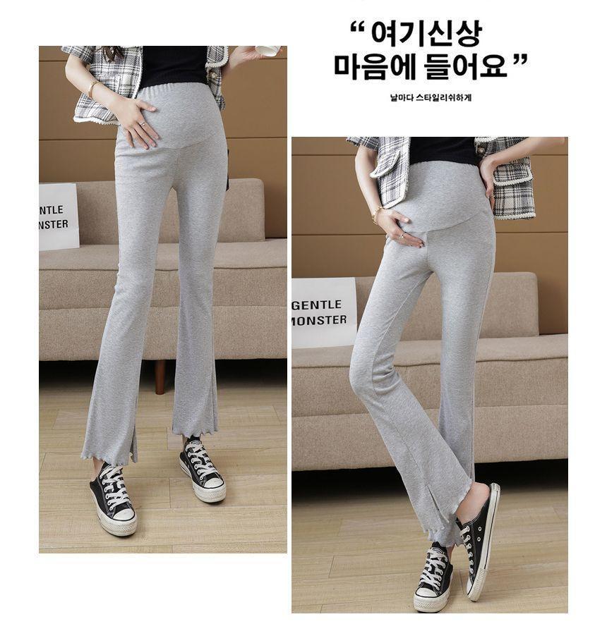 Maternity High Waist Plain Bootcut Pants Product Image