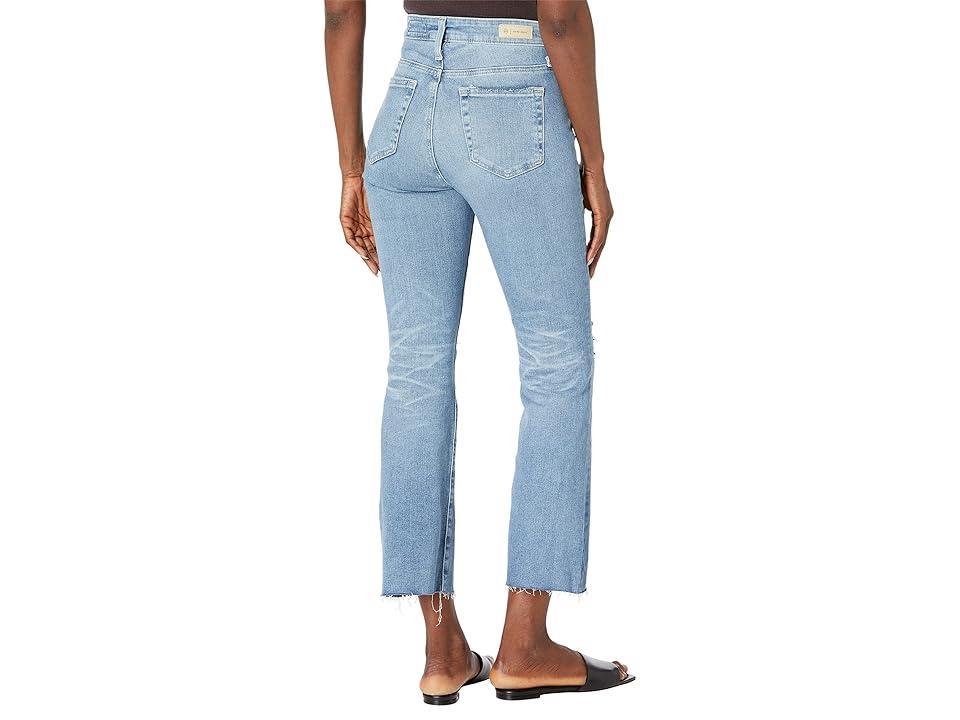 Farrah High-Rise Distressed Cropped Boot-Cut Jeans Product Image