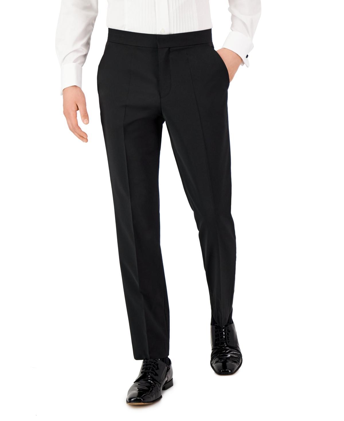 Hugo by Hugo Boss Mens Modern-Fit Wool Blend Super Flex Stretch Tuxedo Pant Product Image