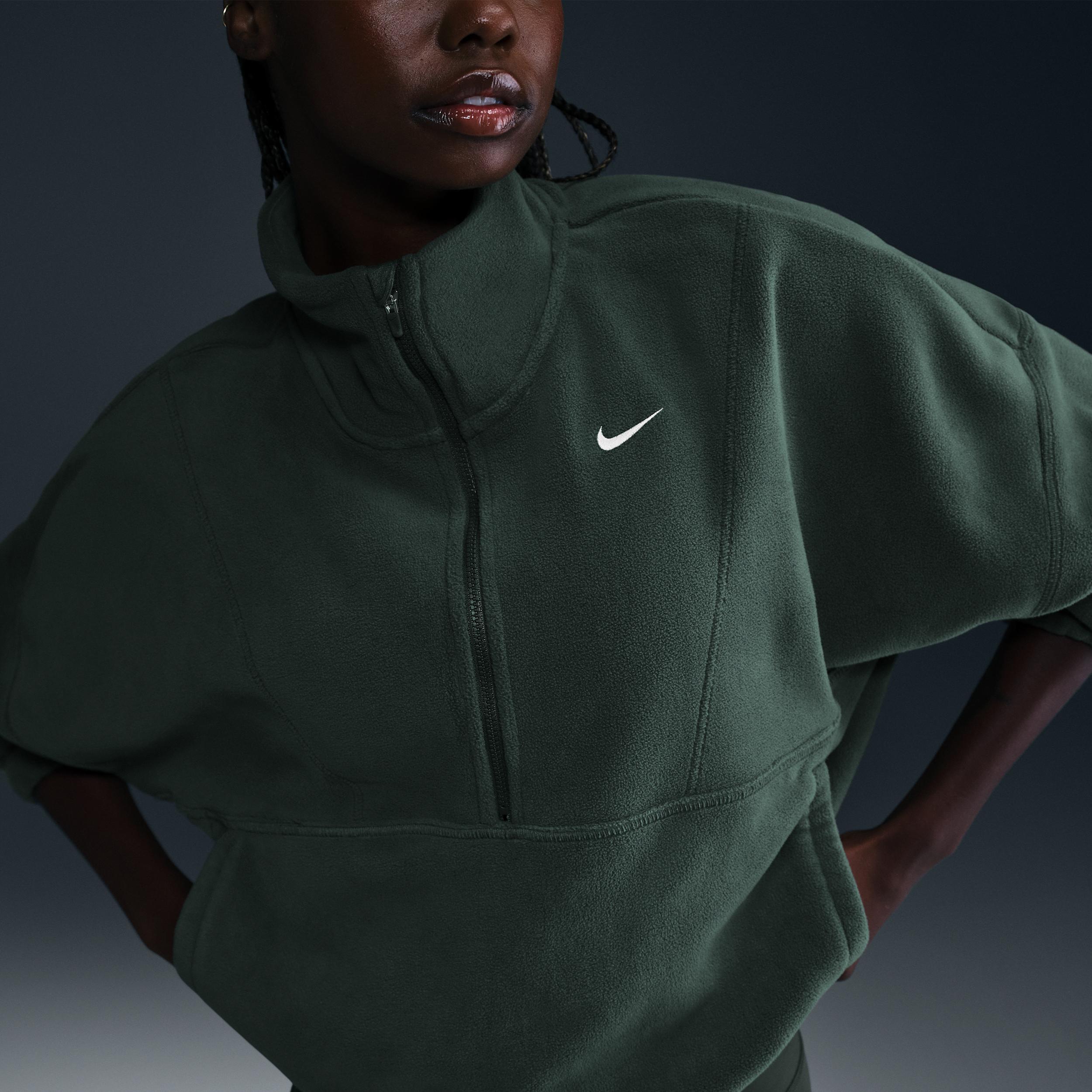 Nike Women's One Therma-FIT Oversized 1/2-Zip Fleece Top Product Image