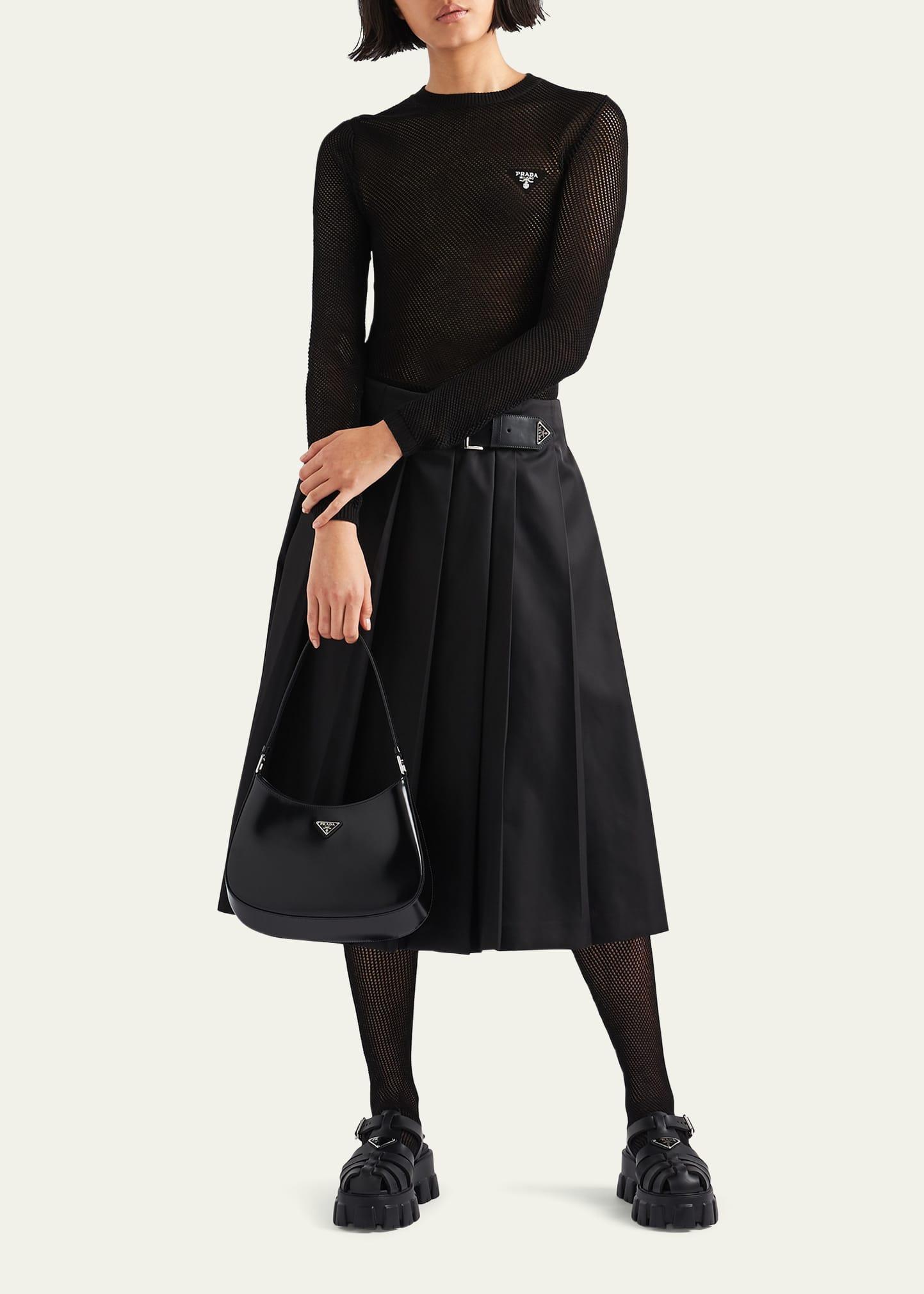 Womens Pleated Re-Nylon Skirt Product Image