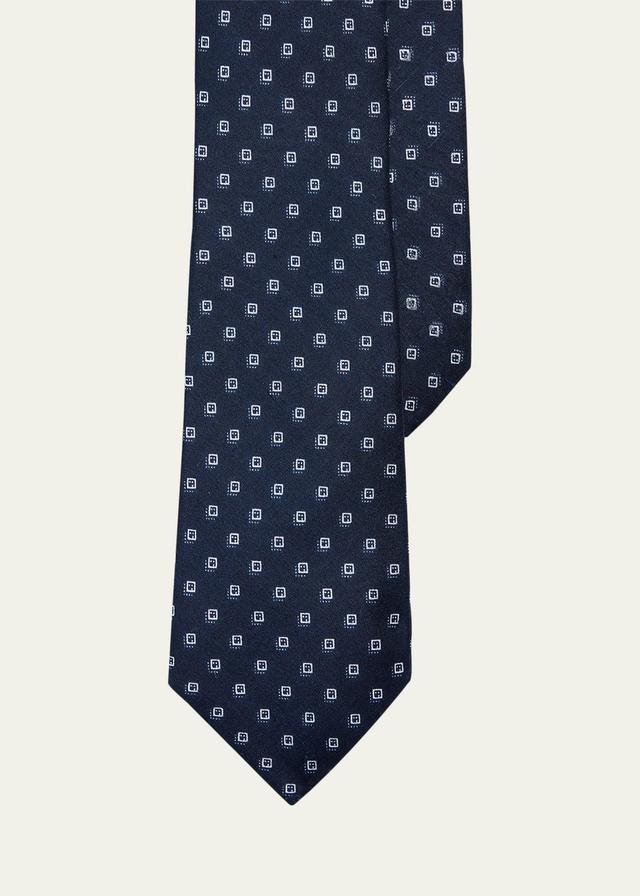 Mens Dotted Squares Silk Tie Product Image