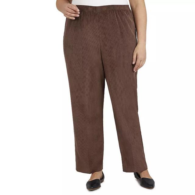 Alfred Dunner Plus Size Classics Stretch Waist Corduroy Average Length Pants Product Image