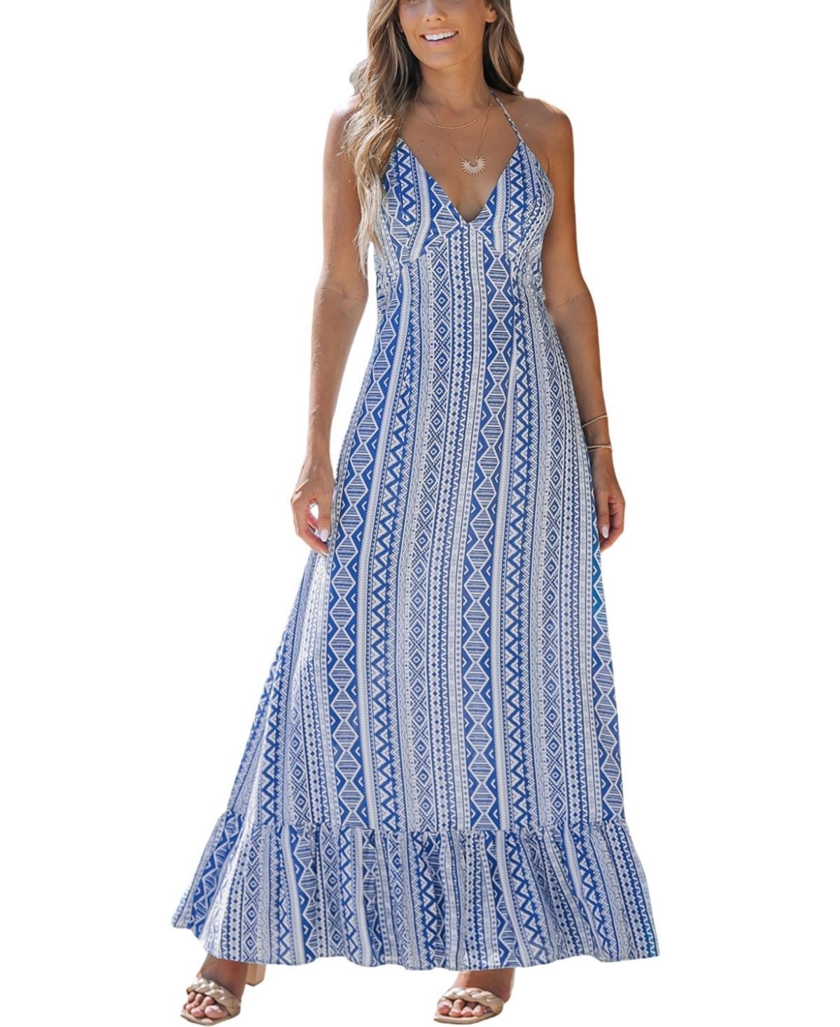 Cupshe Womens Flounce Maxi Beach Dress Product Image