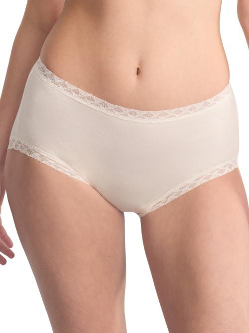 Natori Bliss Lace-Trim High Rise Cotton Brief 755058 Product Image