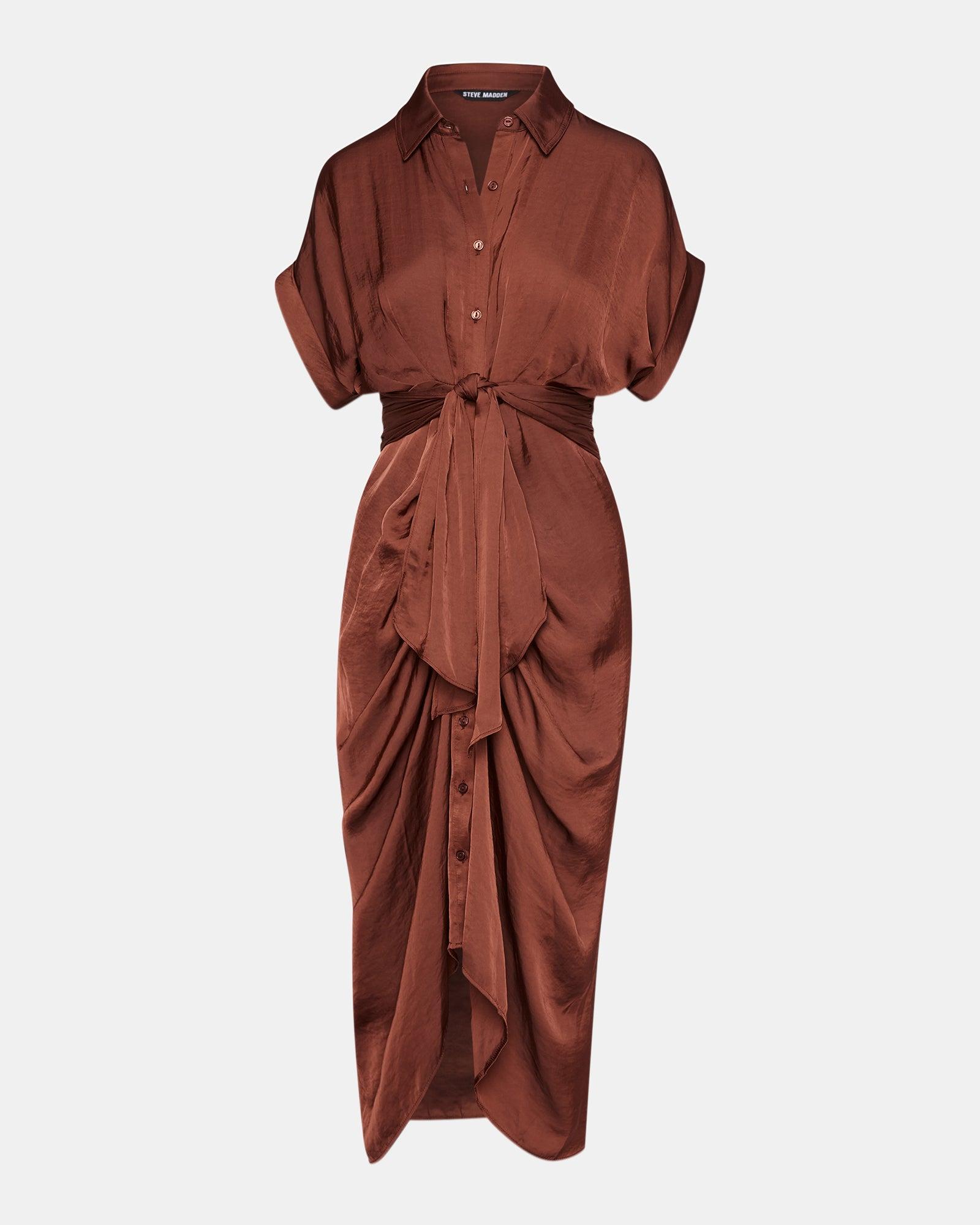 TORI DRESS BROWN Product Image