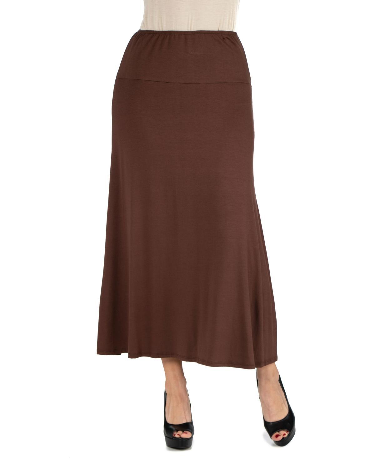 Womens Elastic Waist Maxi Skirt Product Image