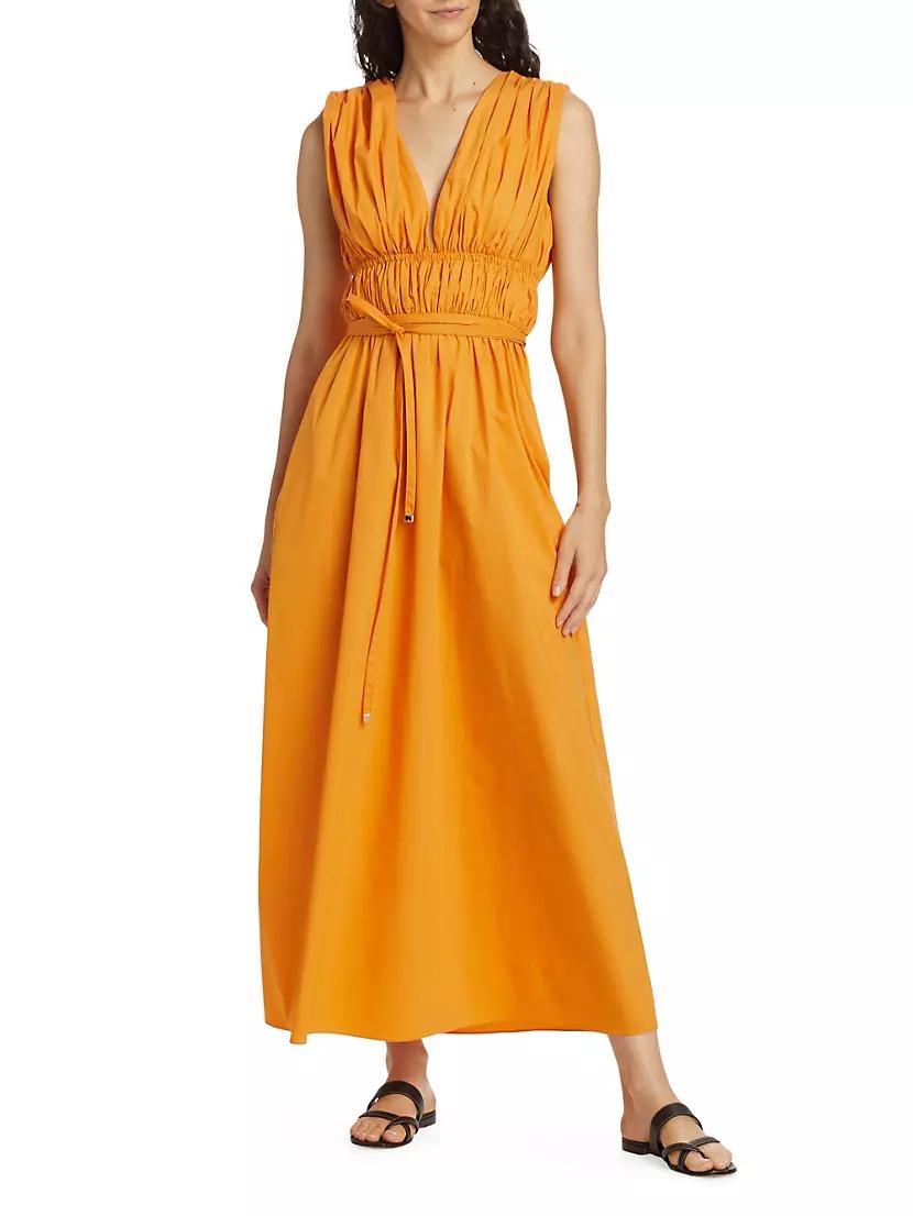 Fiona Cotton Shirred Maxi Dress Product Image