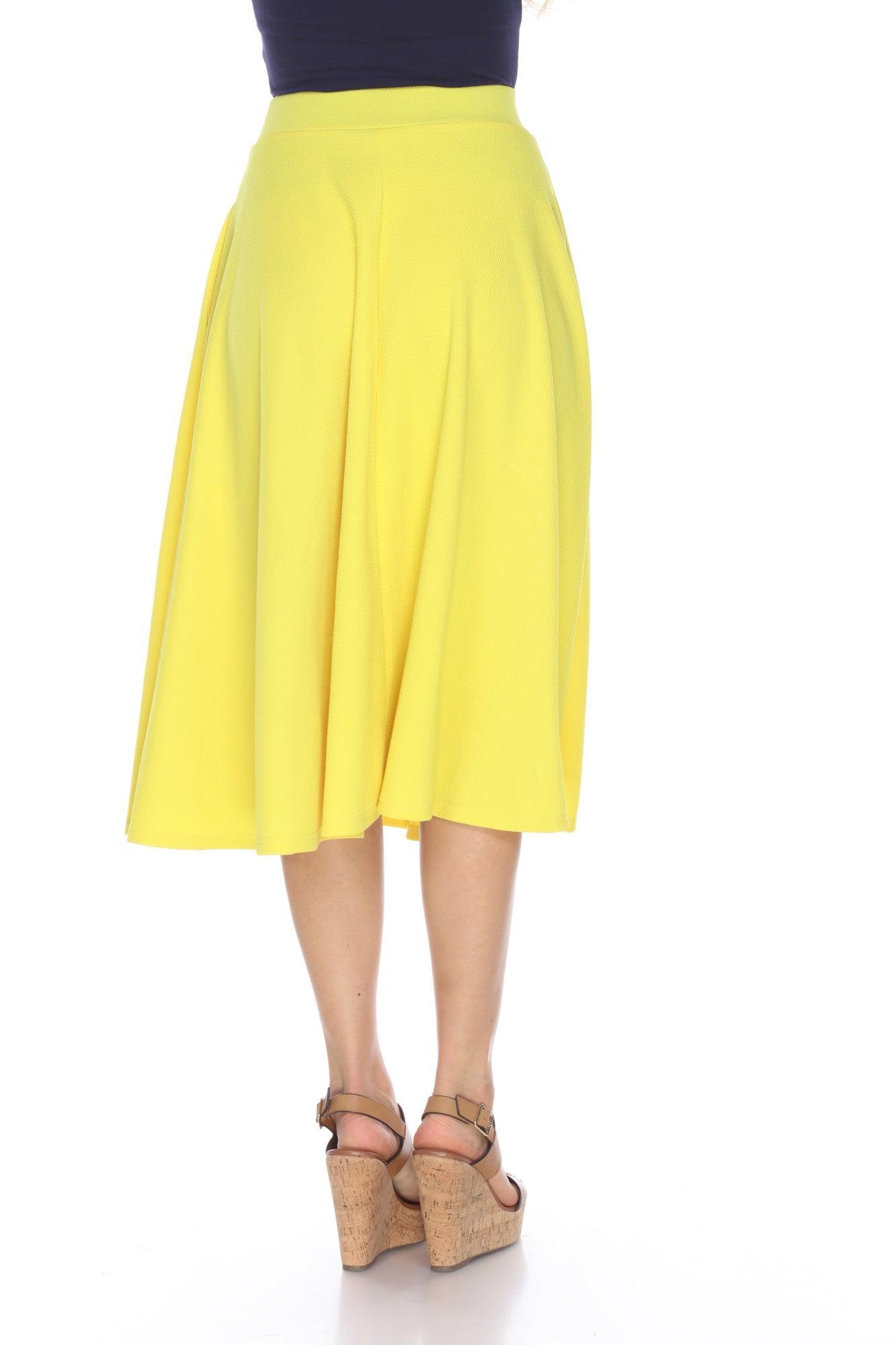 Flared Midi Skirt with pockets Product Image