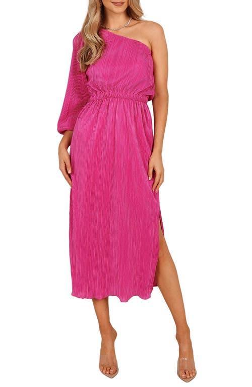 Petal and Pup Womens Pontee One Shoulder Pleated Midi Dress Product Image