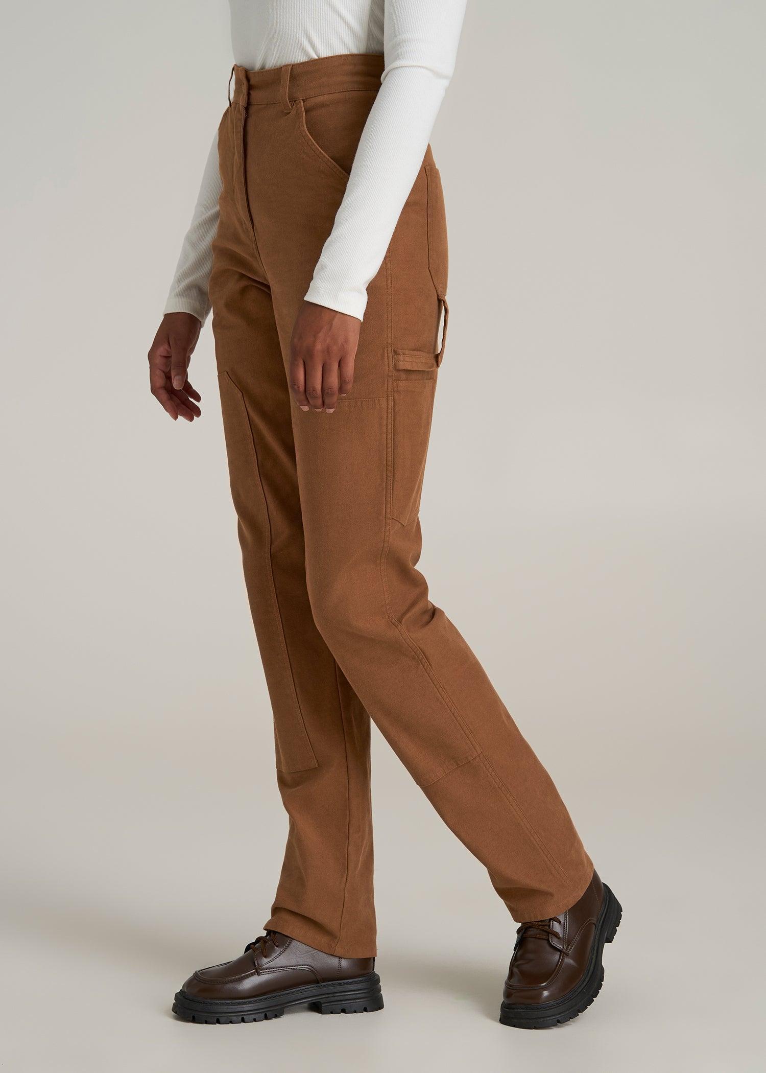 High-Waisted Carpenter Pocket Pants for Tall Women in Nutshell Product Image