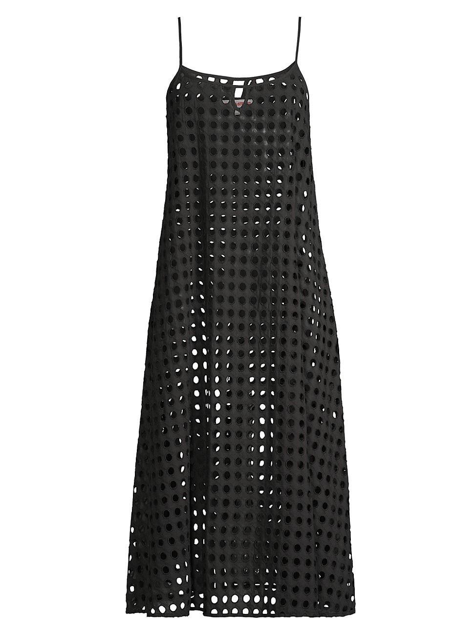 Womens Annika Eyelet Cotton Cover-Up Dress Product Image