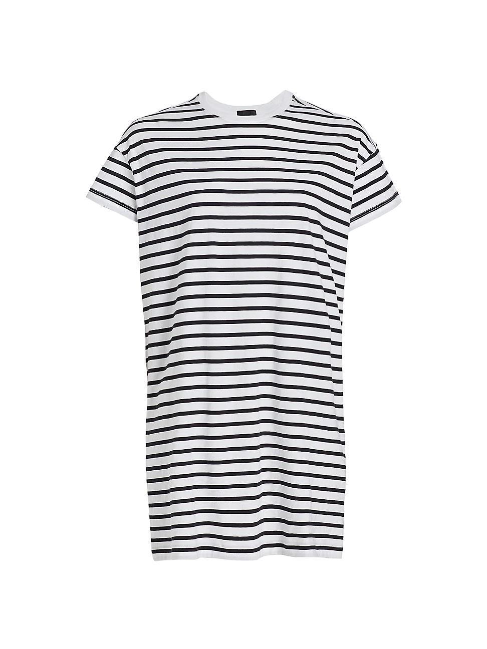 Womens Stripe Cotton T-Shirt Dress Product Image