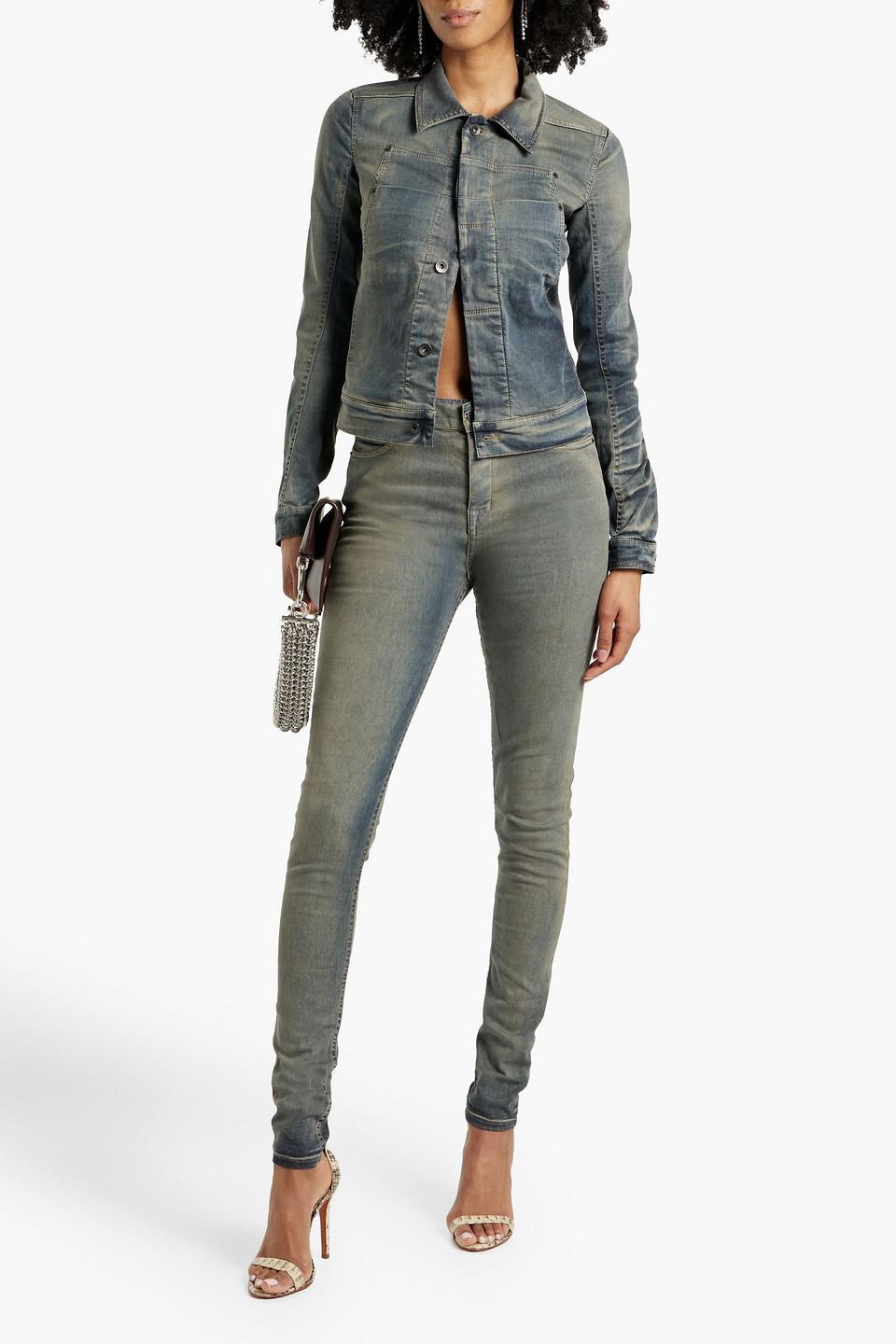 RICK OWENS Denim Jacket In Mid Denim Product Image